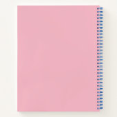 Kute roze Quirky Bird met Inspirerend Quote Notitieboek (Achterkant)