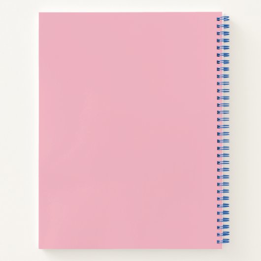 Kute roze Quirky Bird met Inspirerend Quote Notitieboek (Achterkant)