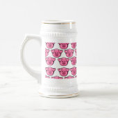 Kute roze varkens bierpul (Links)