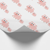 Kute roze varkens cadeaupapier (Hoek)