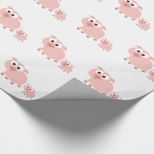 Kute roze varkens cadeaupapier (Hoek)