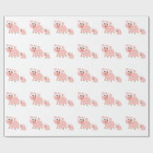 Kute roze varkens cadeaupapier (Vlak)