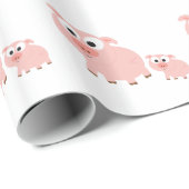 Kute roze varkens cadeaupapier (Rol Hoek)