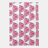 Kute roze varkens theedoek (Verticaal)