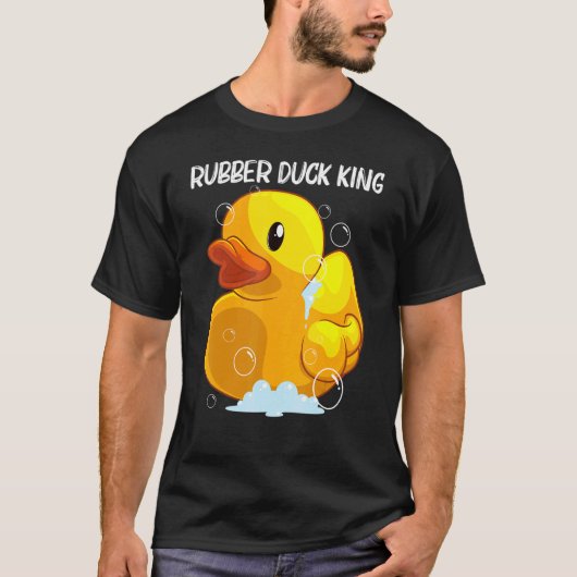 Kute Rubber Duck voor Mannen Boys Pap Rubber Ducki T-shirt (Voorkant)