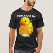 Kute Rubber Duck voor pap Mannen Rubber Duckie T-shirt (Voorkant)