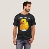 Kute Rubber Duck voor pap Mannen Rubber Duckie T-shirt (Voorkant volledig)