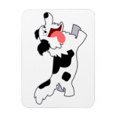 Kute Running Cartoon Border Collie Flexible Magnet Magneet (Verticaal)
