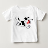 Kute Running Cartoon Border Collie Kinder T-Shirt (Voorkant)