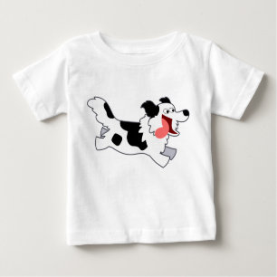 Kute Running Cartoon Border Collie Kinder T-Shirt