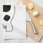 Kute Running Cartoon Border Collie Kitchen Towel Theedoek (Quarter Fold)