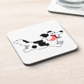 Kute Running Cartoon Border Collie Onderzetters Se (Linkerzijde)
