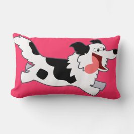Kute Running Cartoon Border Collie Pillow Kussen