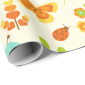 Kute rupp en bloemen cadeaupapier (Rol Hoek)