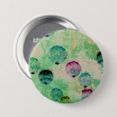 Kute, rustige, digitale ronde penseelstreken button 7,6 cm (Voorkant /achterkant)