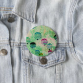 Kute, rustige, digitale ronde penseelstreken button 7,6 cm (In situ)