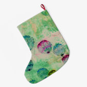 Kute, rustige, digitale ronde penseelstreken grote kerstsok (Achterkant (Hangend))