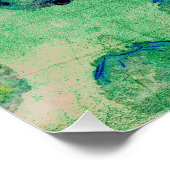 Kute, rustige, digitale ronde penseelstreken perfect poster (Hoek)