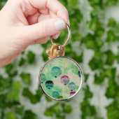 Kute, rustige, digitale ronde penseelstreken sleutelhanger (Hand)
