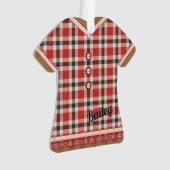 Kute Rustische dress met rode kant Ornament (voorkant)