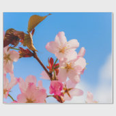 Kute Sakura Flowers open voor de lente-zonneschijn Cadeaupapier (Vlak)