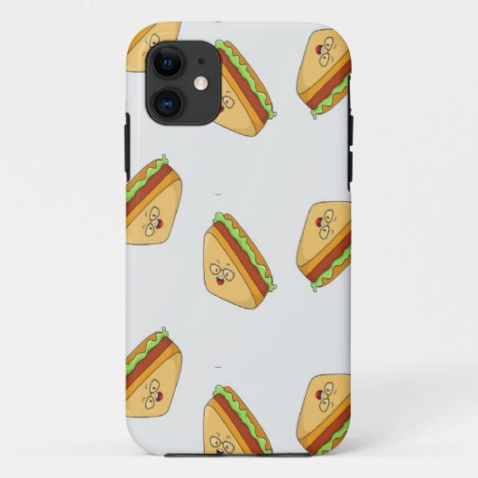 Kute sandwiches voedselpatroon Case-Mate iPhone case (Achterkant)