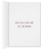 Kute Santa Claus Xmas Wreated Wenskaart (Binnen (Rechts))