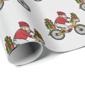 Kute Santa in Red Modern kerstpatroon Cadeaupapier (Rol Hoek)