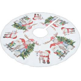 Kute Santa Kerstboom Reindeer en Gnome Rok