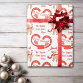 Kute Santa's Baby rendierkerst Cadeaupapier