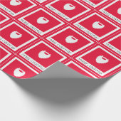 Kute Santa's Beard Red Merry Kerstmis Cadeaupapier (Hoek)