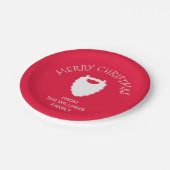 Kute Santa's Beard Red Merry Kerstmis Papieren Bordje (Gekanteld)