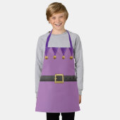 Kute Santa's Workshop Elf Kerstmis paars schort (Gedragen)