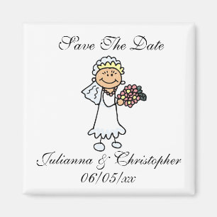 Kute Save the Date Magnets Bridal Bouquet Magneet