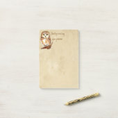 Kute Saw Whet Owl, Bird Correction Grammar Quote Post-it® Notes (Op bureau)