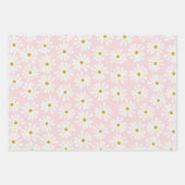 Kute Scandi Daisy Wrapping Paper Sheets (Voorkant)