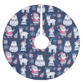 Kute Scandinavische stijldieren en Santa Pattern Kerstboom Rok (Voorkant)