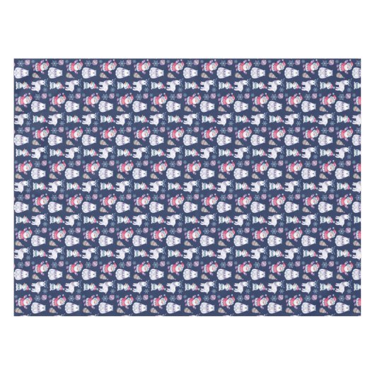Kute Scandinavische stijldieren en Santa Pattern Tafelkleed (Voorkant (Horizontaal))