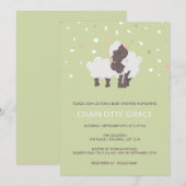 Kute schapen en lammeren, speciaal Baby shower Kaart (Voorkant / Achterkant)