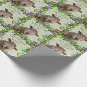 Kute schapen in Floral Lijst, op maat gesneden Cadeaupapier (Hoek)