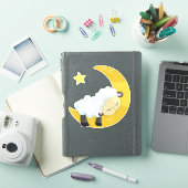 Kute schapen, slaapschapen, maan, sterren, slaperi sticker (iPad Cover)