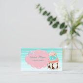 Kute Schattig Girly Modern, Ombre, Cake Visitekaartje (Staand voorkant)