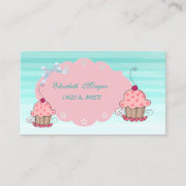 Kute Schattig Girly Modern, Ombre, Cupcake Bakery Visitekaartje (Voorkant)