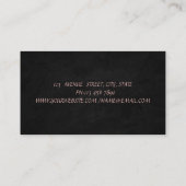 Kute Schattig, Glitter Cupcake (zwart) Visitekaartje (Achterkant)