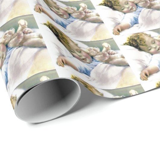 Kute, Schattige Baby,  kunst, Baby shower, Cadeaupapier (Rol Hoek)