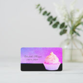 Kute Schattige chic Cupcake bakkerij Visitekaartje (Staand voorkant)