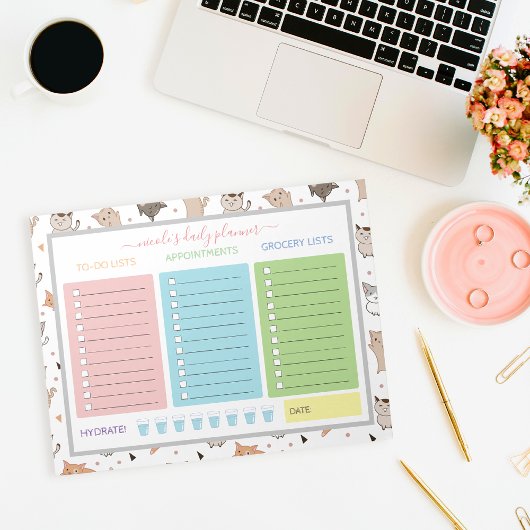 Kute Schattige dagplanner Notitieblok