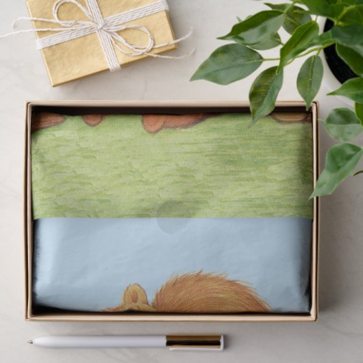 Kute Schattige eekhoorns Tissuepapier (Geschenk)