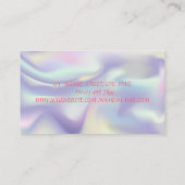 Kute Schattige Elegant Cupcake Bakery Holographic Visitekaartje (Achterkant)