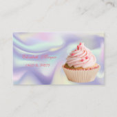 Kute Schattige Elegant Cupcake Bakery Holographic Visitekaartje (Voorkant)